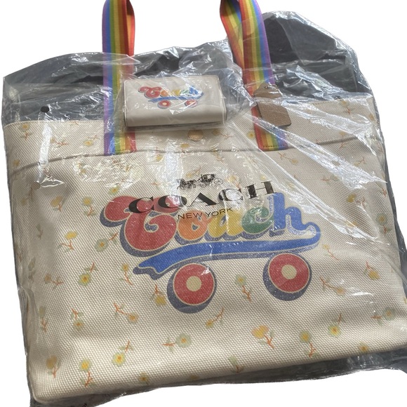 Brand New Multi Color Coach Bag includes matching wallet! - Picture 2 of 9